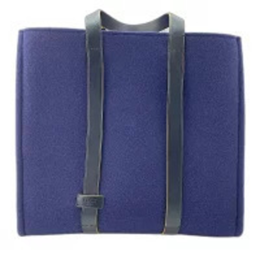 Fendi navy blue Convertible Shopping Tote thick felt wool